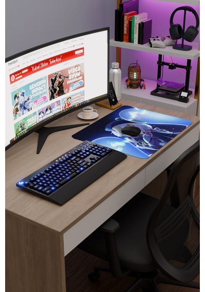 Qiqi Genshin Impact Anime Gacha V1 - 48x40 Xl Gaming Mouse Pad Fare Altlığı