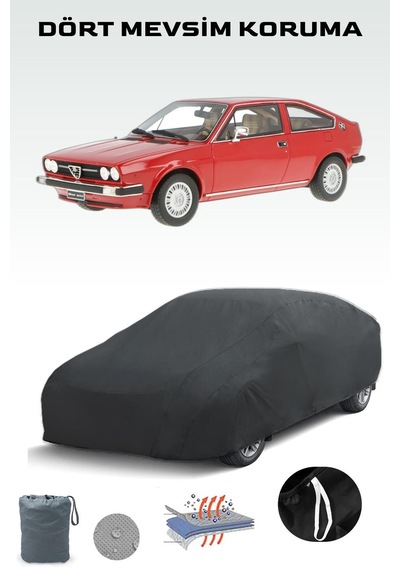Siyah, Alfa Romeo Alfasud Sprınt, Araba Brandası, Oto Örtüsü, Araba Çadırı Siyah