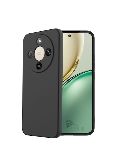 Honor Magic 8 Lite Uyumlu Silikon Kılıf - Pastel Renk Tonu Kamera Korumalı Esnek Kapak - Siyah Siyah
