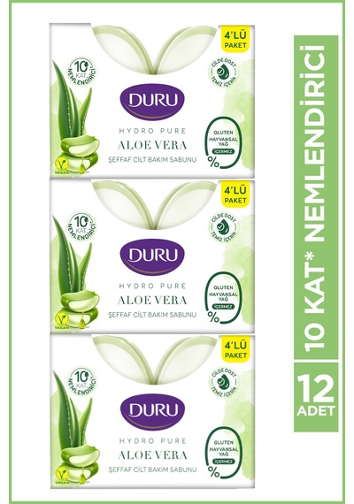 Hydro Pure Aloe Vera 12 Adet Şeffaf Cilt Bakım Sabunu 12x135 Gr Diğer