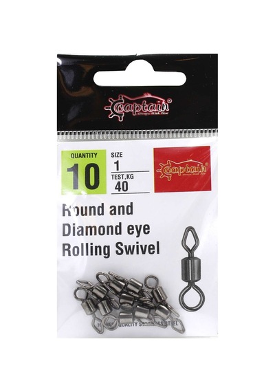 Captain 5026 Elmas Diamond Fırdöndü 10lu Paket Black Nikel Standart - 3
