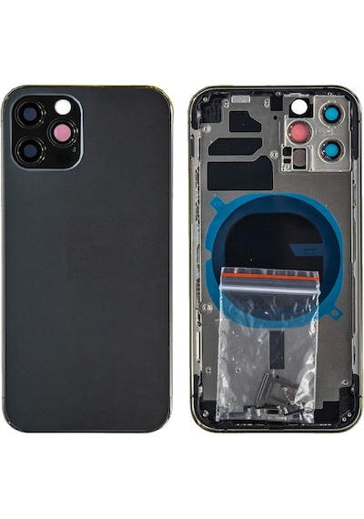 Apple Uyumlu iPhone 12 Pro Max İle Boş Kasa Siyah