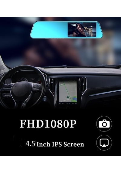 Tr Prs-s16 Araç İçi Kamera, 1080p Full Hd, 4.5'' Ips Ekran, Çift Kamera, Geri Görüş Kamerası, 140 Geniş Açı