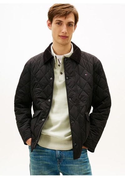 Tommy Hilfiger Dıamond Quılted Jacket Erkek Siyah Mont - Mw0mw41768