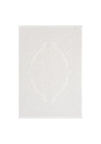 Krem Klasik Madalyon Desenli Halı - Mk0561krl
