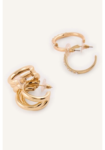 Defacto Kadın 2li Küpe H3598axnsgd1 Gold