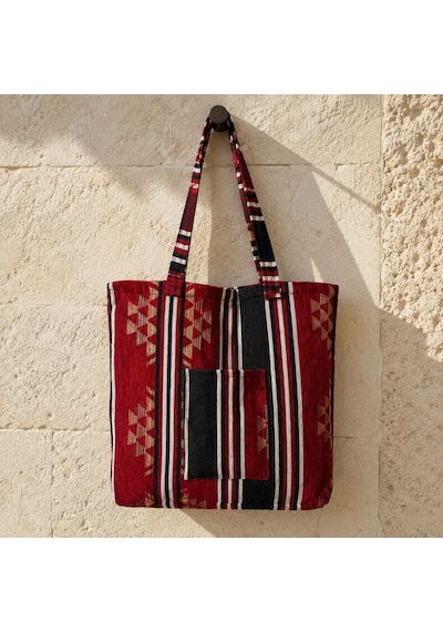 Bk Gift El Yapımı Otantik Türk Kilim Omuz Çantası -16, Günlük, Kitap, Tablet, Plaj Ve Seyahat Çantası Çok Renkli