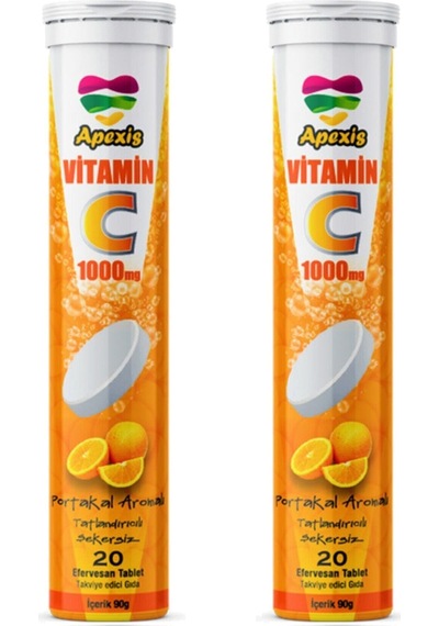Apexis   Vitamin C 1000 Mg 20 Efervesan Tablet 2 Adet