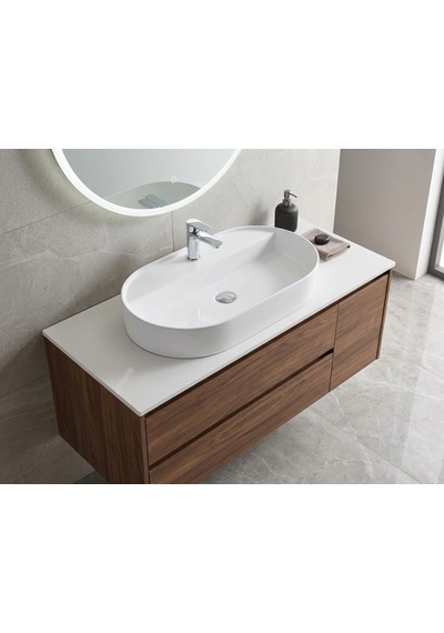 Quarter Bath Smooth Line Tezgah Üstü Lavabo 55x42 Beyaz