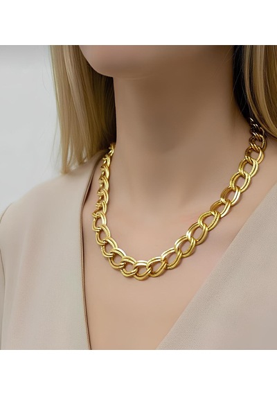 Kadın 14 Ayar Altın Kaplama Samanyolu Zincir Kolye Özel Günler İçin Şık Samanyolu 316l Paslanmaz Çelik Kolye - Kadın Takı Modelleri Gold