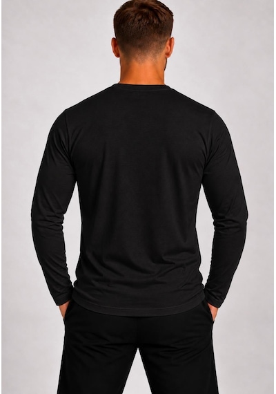 Axxel Erkek V Yaka Uzun Kollu T-shirt-d8004 Siyah