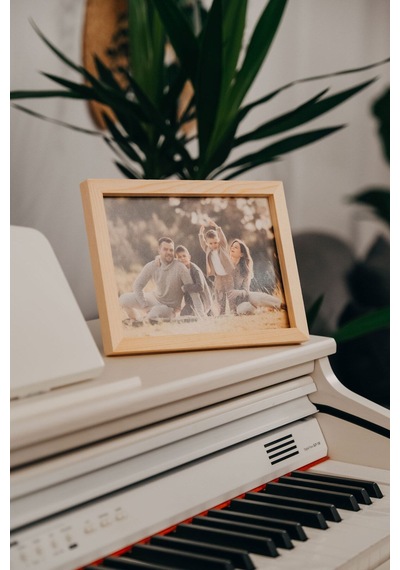 Huhuli İskandinav Dekoratif Ahşap Fotoğraf Çerçevesi 15 x 21 CM