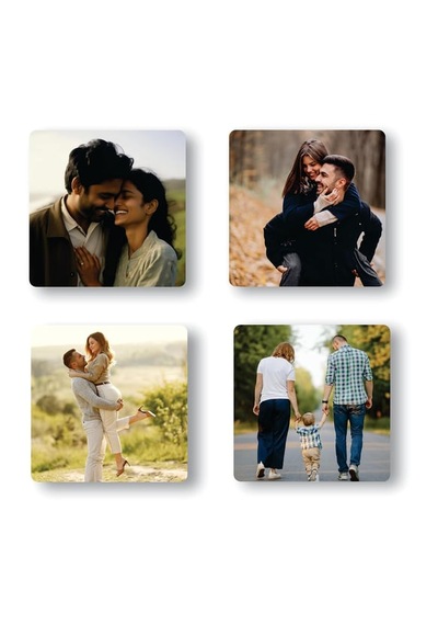 Premium Kişiye Özel 2 Adet Metal Poster Tablo Full Hd Kalite Baskı 20x20 Cm Çok Renkli