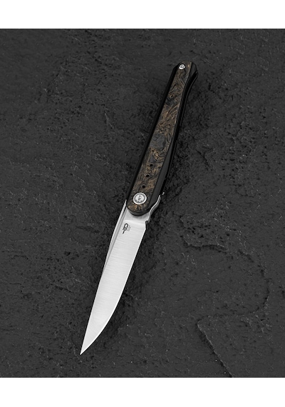 Bestech Spear Phısher Bt2405d Titanyum+ Yağlı Karbon Fiber Sap M390 Kamp Çakı Çok Renkli