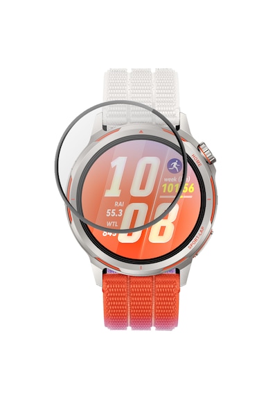 Forzacase Huawei Watch Gt Runner 2 Uyumlu Çerçeveli Tam Kaplayan 3d Pet Ekran Koruyucu Film - Fc016