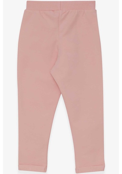 Breeze Kız Bebek Tayt Pantolon Tavşan Nakışlı 9 Ay-3 Yaş, Pudra