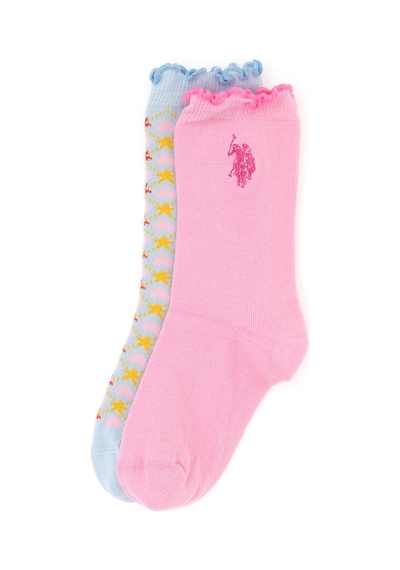 U.S. Polo Assn. Kız Çocuk 2'li Soket Çorap 50298852-VR003