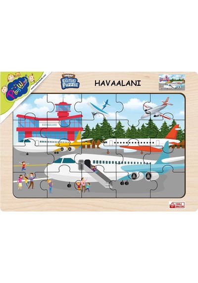 Ahşap Eğitici Puzzle Havaalanı