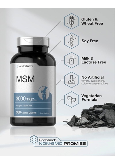 Horbäach Msm 3000mg 300 Coated Taplets Methylsulfonylmetha...