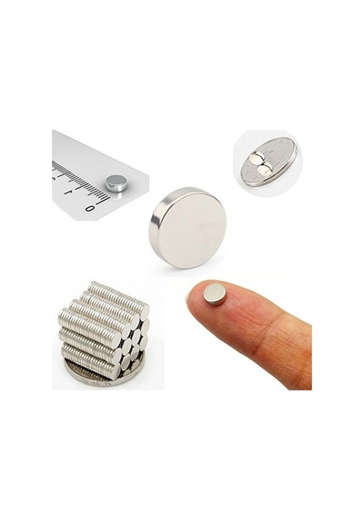 100 Adet Yuvarlak Mini Mıknatıs Seti, 5x1 Mm
