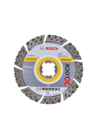 Bosch X-lock 125 Mm Elmas Testere Yapı Malzemeleri ve Metal İçin