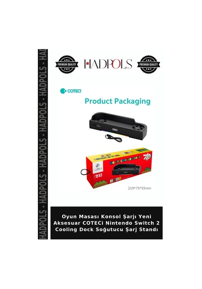Oyun Masası Konsol Şarjı Yeni Aksesuar Coteci Nintendo Switch 2 Cooling Dock Soğutucu Şarj Standı