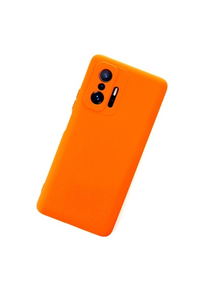 Newface - 22 - Xiaomi Mi 11t Pro Kılıf Nano İçi Kadife Silikon - Spt-gld - - Turuncu
