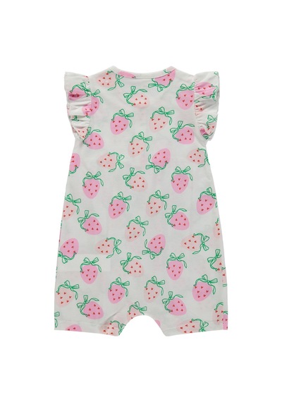 Civil Baby Çilek Empirme 6-18 Ay Tulum - Ekru