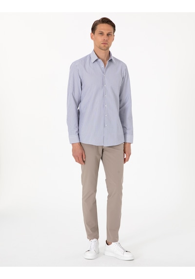 Pierre Cardin Erkek Mavi Gömlek Desenli 50307142-vr036 Mavi
