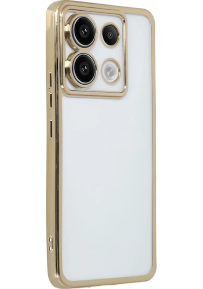 Newface Xiaomi Redmi Note 13 Pro 4g Kılıf Razer Lensli Silikon - Gold Altın