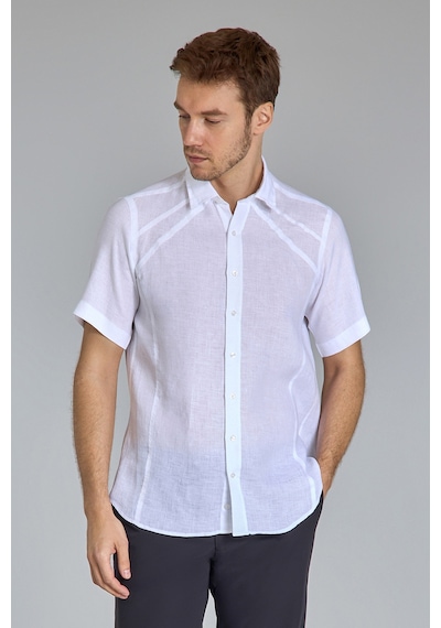 Bisse Alt Birit Yaka Regular Fit Uk Gömlek Cepsiz Beyaz Gmktna1224013 D01 Beyaz