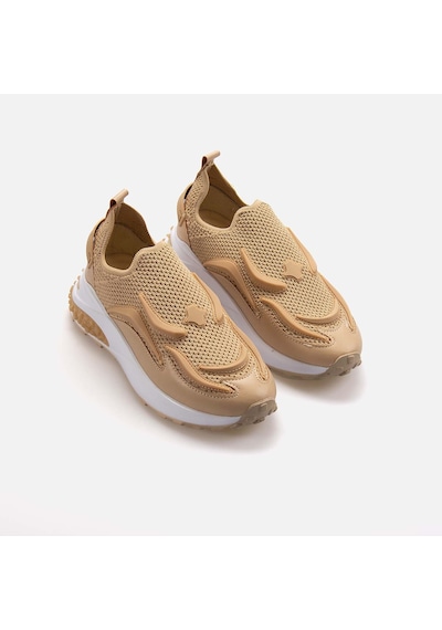 Kemal Tanca Taşlı Kadın Spor & Sneaker Ayakkabı 039 Bej