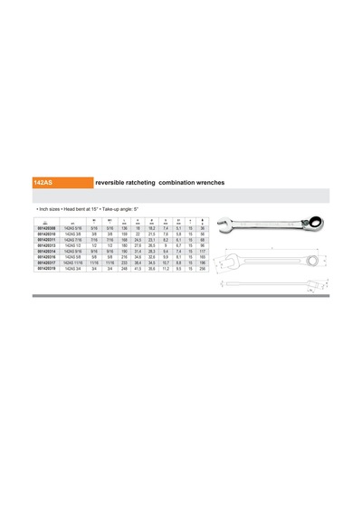 Beta 142as-5/16 Cırcır Kombine Ürün Kodu 001420308