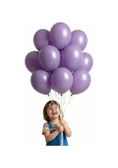Pastel Balon 11 İnc 28 Cm Doğum Günü Parti Malzemeleri 10 Adet Mor