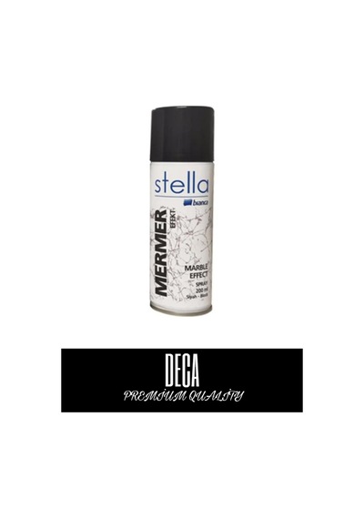 Stella Mermer Efekti Spreyi 200ml Siyah-beyaz-altın-bakır-gümüş Siyah