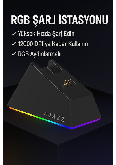 Aj139 V2 Mc 24.000 Dpı Paw3311 Ultra Hafif 3 Modlu Oyuncu Mouse - 500mah Batarya Diğer
