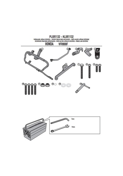 Gıvı Plxr1132 Honda Vfr 800 F 14-20 Yan Çanta Taşıyıcı Tek Renk