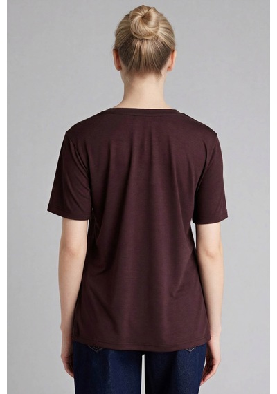 Defacto 26y801000471 Kahverengi Kadın T-shirt G9260ax/bn340