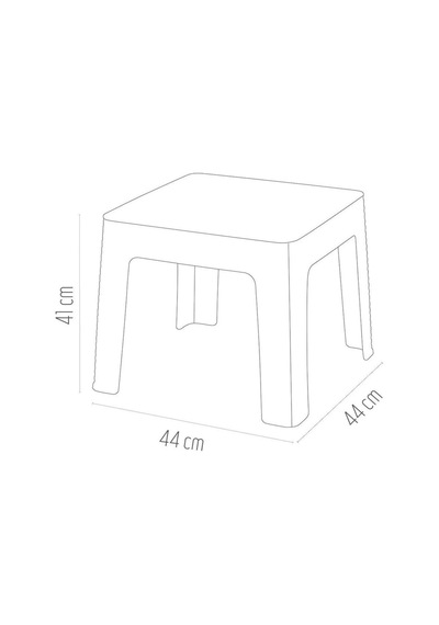 4 Adet Monoblok Rattan Sehpa Bahçe Balkon Şezlong Sehpası Beyaz