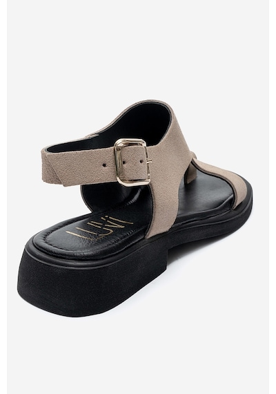 Luvishoes Burley Vizon Süet Hakiki Deri Parmak Arası Kadın Sandalet