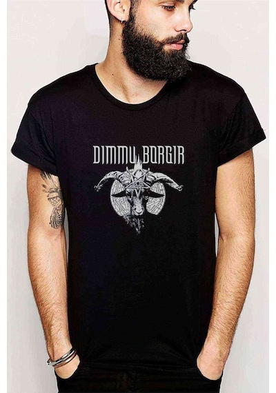 Dimmu Borgir In Sorte Diaboli Metal Baskılı Siyah Erkek Tshirt
