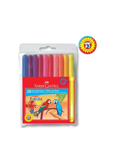Faber-Castell Fiesta Keçeli Boya Kalemi 20 Renk