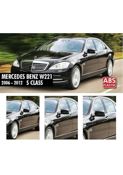 Mercedes W221 S Serisi Yarasa Ayna Batman Ayna Kapak. Parlak Siya
