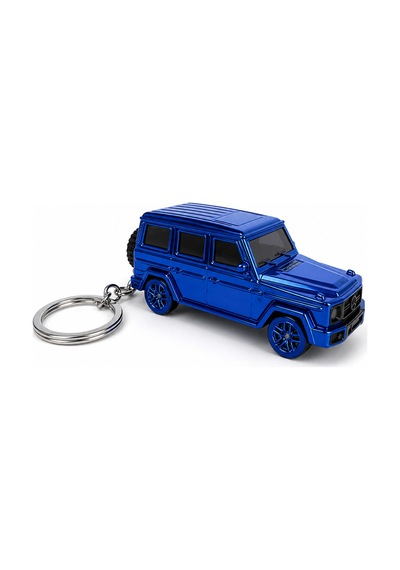 Metal Arazi Aracı Tasarımlı Gazlı Anahtarlıklı Çakmak Alev Ayarlı Dekoratif Model Mavi
