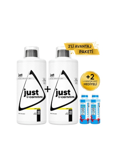 Just Nutrition L-carnitine 1000 Mg 1000 Ml 2 Li Avantaj Paketi 33 Servis Limon + 2 X L-karnitin Shot Hediyeli
