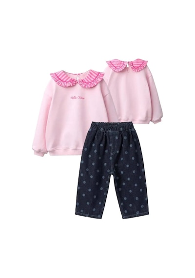Poala Kids Puantiyeli Balloon Jeans Lacivert