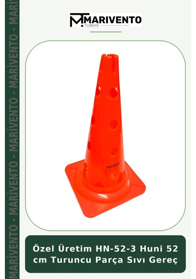Özel Üretim Hn-52-3 Huni 52 Cm Turuncu Parça Sıvı Gereç