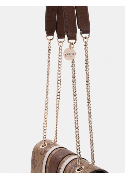Guess Noelle Iı Dönüştürülebilir Kapaklı Çapraz Askılı Kadın Kahverengi Omuz Çantası Hwss9672210-lgw