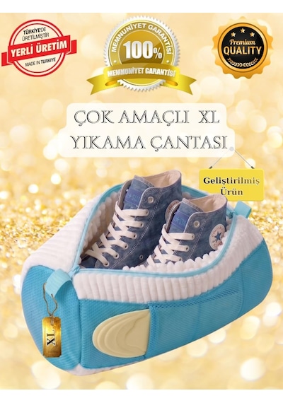 Tabanlık Yan Cepli,geliştirilmiş Xl Büyük Boy Ayakkabı Yıkama Çantası Yıkama Torbası-geliştirilmiş Kalın Ve Sık Dokuma Kumaş-uzun Ve Sık İç Makarna-dayanıklı Yırtılmaz Kumaş-yıkamada Açılmayan Fermuar Mavi/ Beyaz Tabanlık Yan Cepli,geliştirilmiş Xl Büyük Boy Ayakkabı Yıkama Çantası Yıkama Torbası-geliştirilmiş Kalın Ve Sık Dokuma Kumaş-uzun Ve Sık İç Makarna-dayanıklı Yırtılmaz Kumaş-yıkamada Açılmayan Fermuar Mavi/ Beyaz