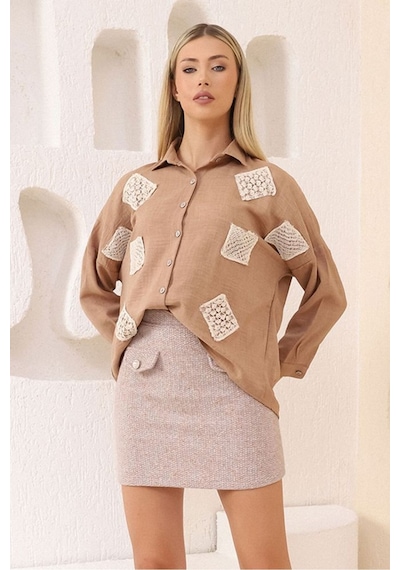 Verymoda Kaşe Mini Etek F1352 Taş